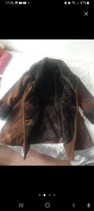 Chaqueta abrigo mujer marrón