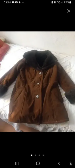 Chaqueta abrigo mujer marrón