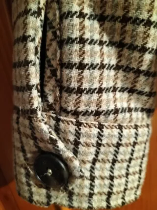 Cazadora Brownie cuadros beige y marrón