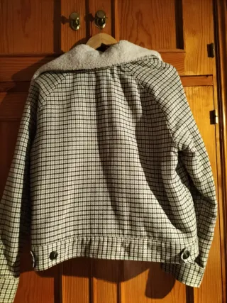 Cazadora Brownie cuadros beige y marrón