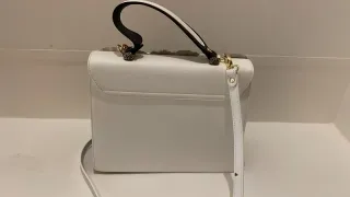 Borsa Braccialini floreale bianca e nera