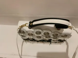 Borsa Braccialini floreale bianca e nera