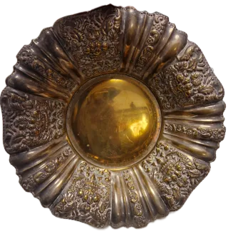 Centro de mesa latón dorado