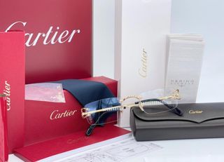 Gafas Cartier Estilo C doradas