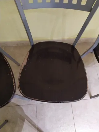 Conjunto 4 Sillas Metal/Madera