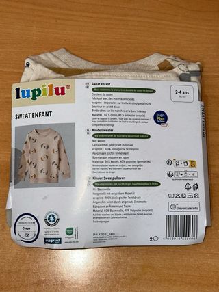 Sudadera infantil Lupilu perros 2-4 años