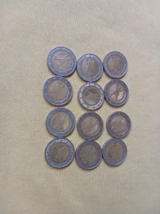 12 Monedas Alemanas 2 Euros.. 25 euros