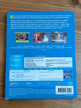 Steelbook Del Revés (Inside Out) 2D + 3D + extras