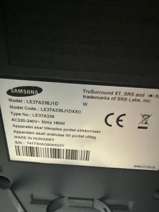 TV Samsung 37 sin TDT, 2 HDMI