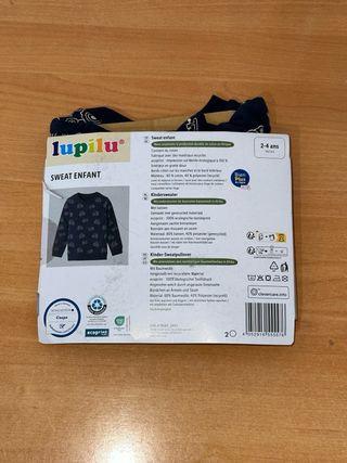 Sudadera infantil Lupilu azul con tractores