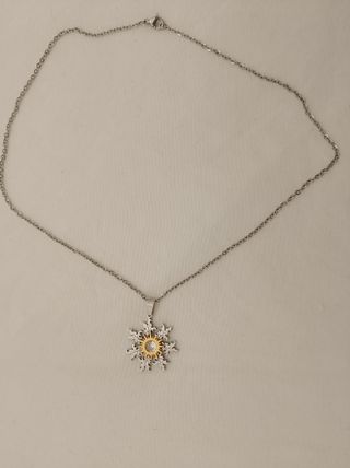 Colgante Eguzkilore Plata y Oro