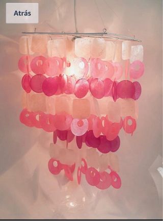 Lámpara de techo colgante conchas rosas