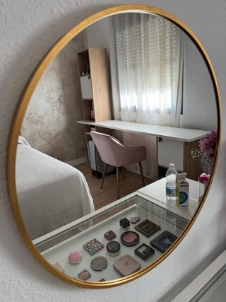 Espejo redondo dorado 60x60cm