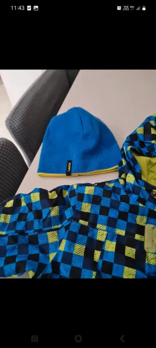 Completo neve bimbo fantasia scacchi eta2/3 anni