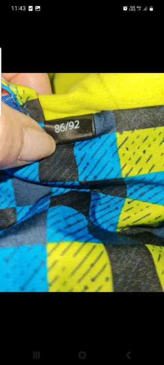 Completo neve bimbo fantasia scacchi eta2/3 anni