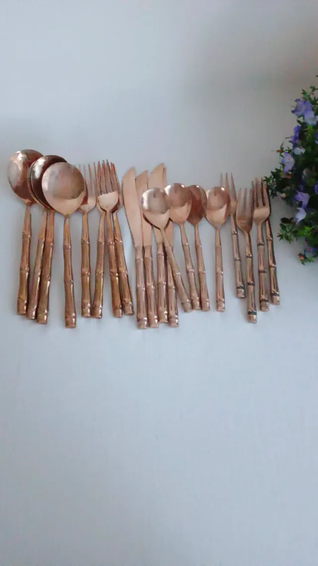 Set di posate thailandese in bambù da 4 persone