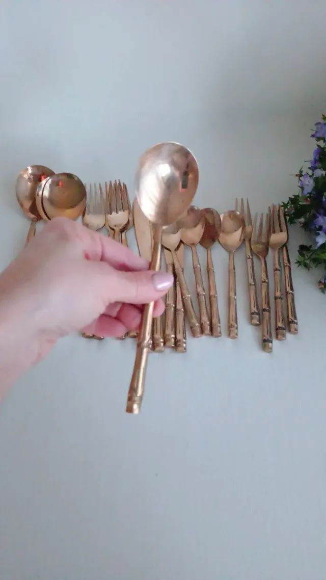 Set di posate thailandese in bambù da 4 persone