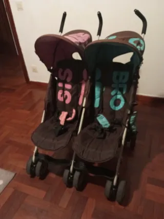 Silla de paseo gemelar Sis y Bro