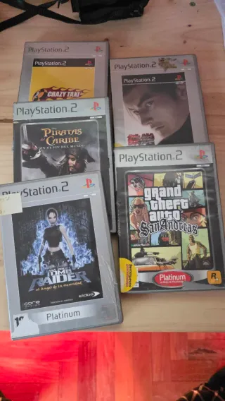 Pack 5 Videojuegos PS2: GTA, Tomb Raider, Piratas