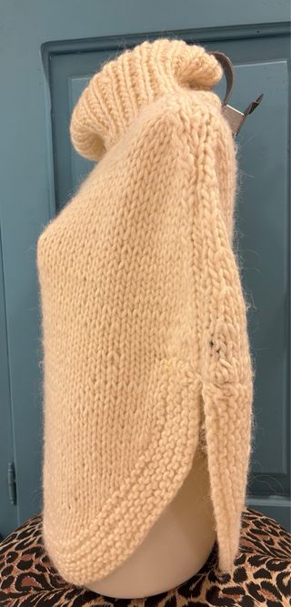 Poncho maglia collo alto Peuterey beige