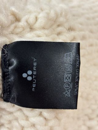 Poncho maglia collo alto Peuterey beige