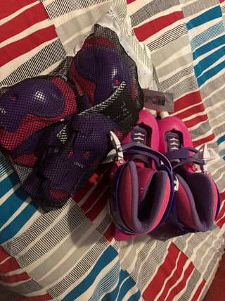 Patines ajustables rosas y morados talla XS