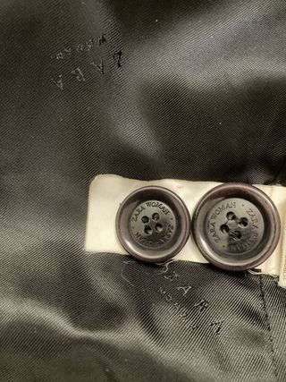 Abrigo largo Zara Negro Talla L 80% Lana