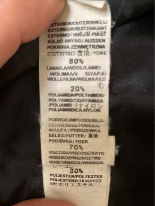 Abrigo largo Zara Negro Talla L 80% Lana