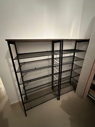 Zapatero/Estantería Metálica y Madera