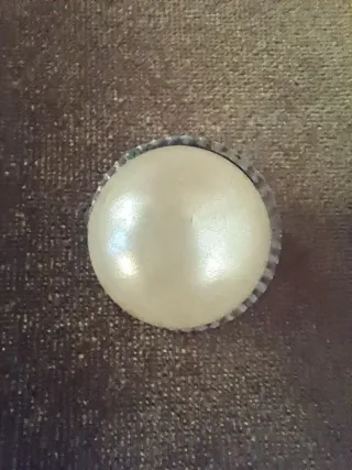 Pendientes Vintage Perla Plata