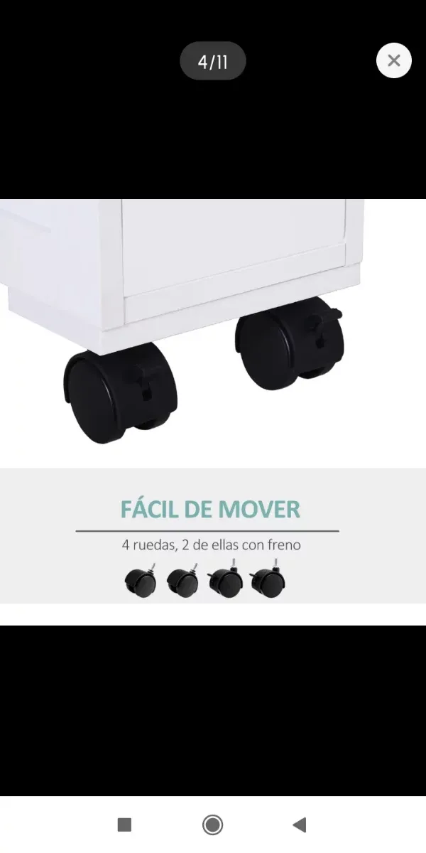 Mueble baño estrecho 16x52x71,5 cm