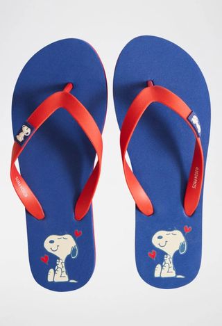 Chanclas Snoopy Azul y Rojo Talla 38 y 39