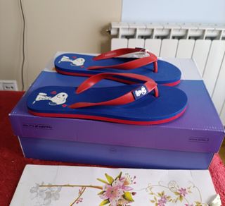 Chanclas Snoopy Azul y Rojo Talla 38 y 39