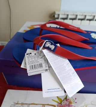 Chanclas Snoopy Azul y Rojo Talla 38 y 39