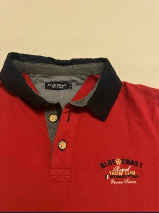 Polo manga larga Blue Coast rojo hombre