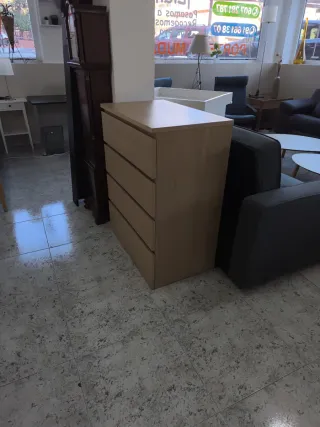 Cajonera de madera color beige/marrón