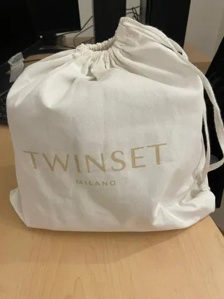 Borsa secchiello Twinset rosa con borchie