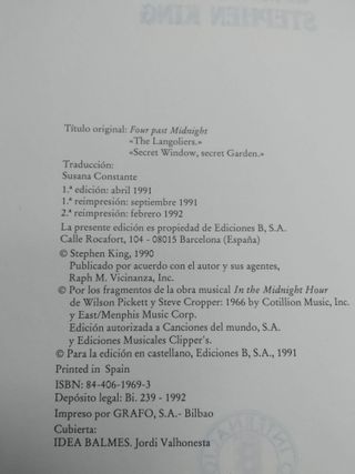 Las dos despues de medianoche (Stephen King)