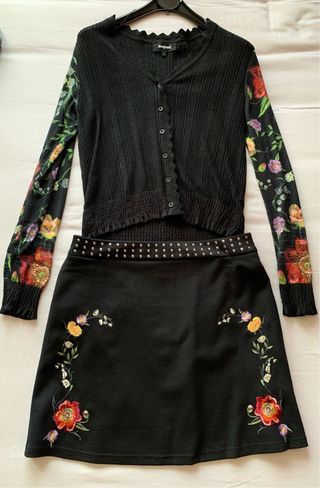 Completo Desigual gonna e giacchina floreale