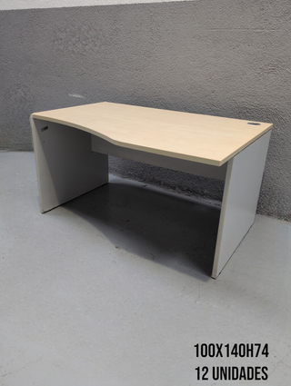 Escritorio moderno beige y blanco