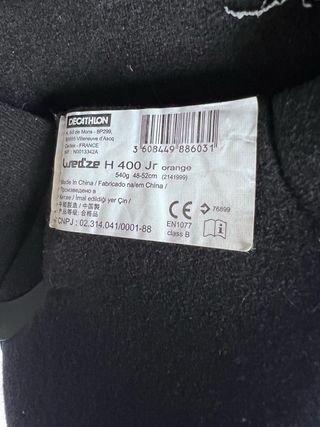 Casco de esquí infantil naranja Wedze 48-52