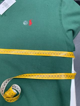 Felpa uomo Ralph Lauren verde logo rosso