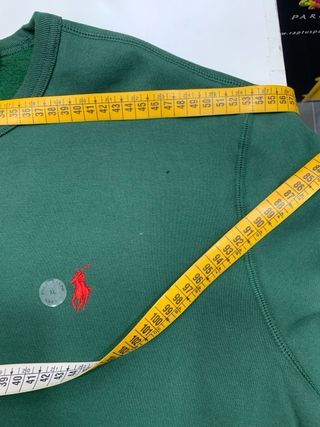 Felpa uomo Ralph Lauren verde logo rosso