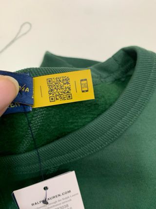 Felpa uomo Ralph Lauren verde logo rosso