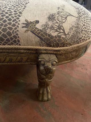 Sillón Colonial Vintage Jirafas Dorado