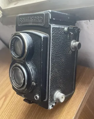 Macchina fotografica vintage rolleicord compur