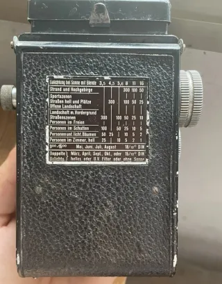 Macchina fotografica vintage rolleicord compur