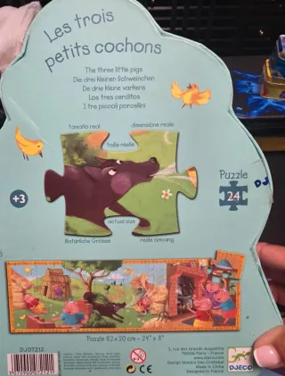 Puzzle Djeco Los Tres Cerditos 24 piezas