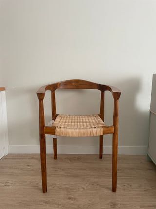 Pack 4 Sillas Comedor Ratán y Madera