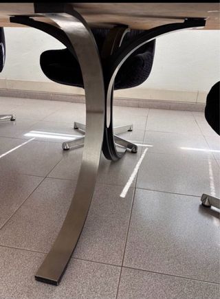 Mesa Ovalada Mármol Travertino